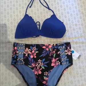 High waisted bathing suit